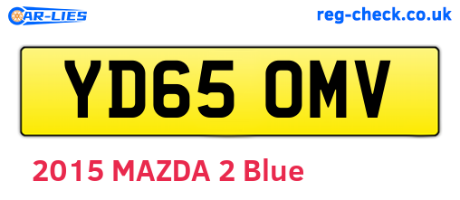 YD65OMV are the vehicle registration plates.