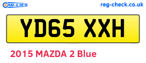 YD65XXH are the vehicle registration plates.