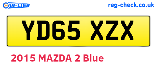 YD65XZX are the vehicle registration plates.
