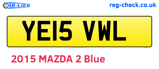 YE15VWL are the vehicle registration plates.