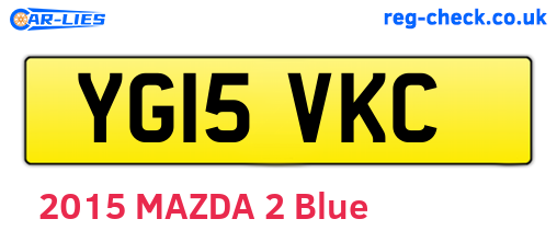 YG15VKC are the vehicle registration plates.