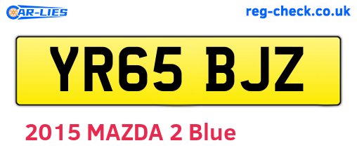 YR65BJZ are the vehicle registration plates.