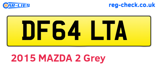 DF64LTA are the vehicle registration plates.