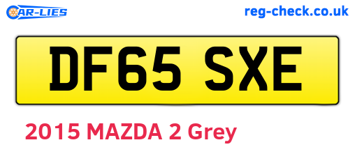 DF65SXE are the vehicle registration plates.