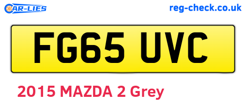 FG65UVC are the vehicle registration plates.