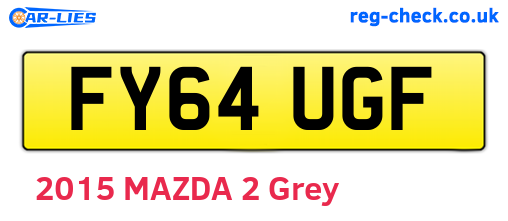FY64UGF are the vehicle registration plates.