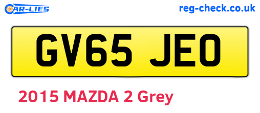 GV65JEO are the vehicle registration plates.