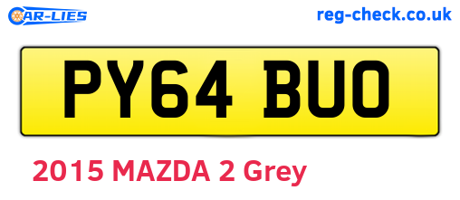 PY64BUO are the vehicle registration plates.