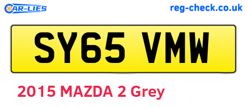 SY65VMW are the vehicle registration plates.