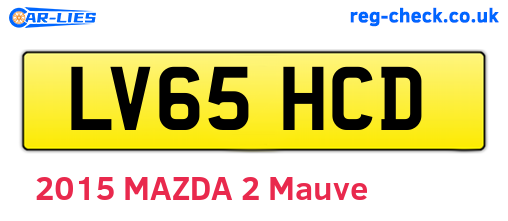 LV65HCD are the vehicle registration plates.
