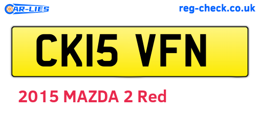 CK15VFN are the vehicle registration plates.