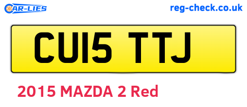 CU15TTJ are the vehicle registration plates.
