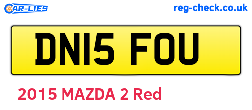 DN15FOU are the vehicle registration plates.