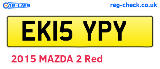EK15YPY are the vehicle registration plates.