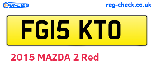 FG15KTO are the vehicle registration plates.