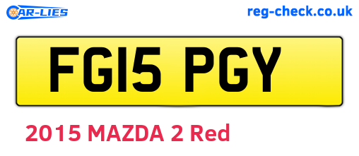 FG15PGY are the vehicle registration plates.