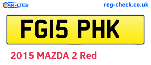 FG15PHK are the vehicle registration plates.