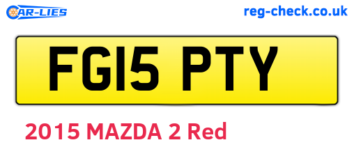 FG15PTY are the vehicle registration plates.