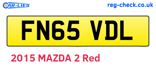 FN65VDL are the vehicle registration plates.