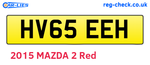 HV65EEH are the vehicle registration plates.