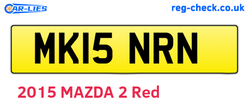 MK15NRN are the vehicle registration plates.