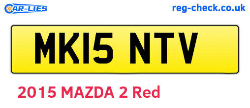 MK15NTV are the vehicle registration plates.