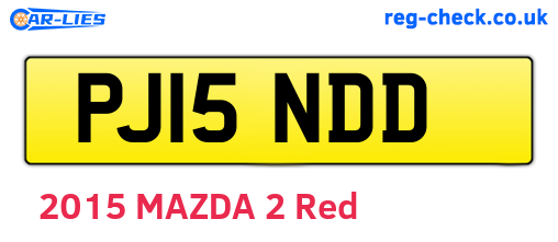 PJ15NDD are the vehicle registration plates.