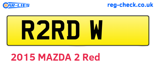 R2RDW are the vehicle registration plates.