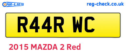 R44RWC are the vehicle registration plates.