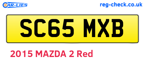 SC65MXB are the vehicle registration plates.