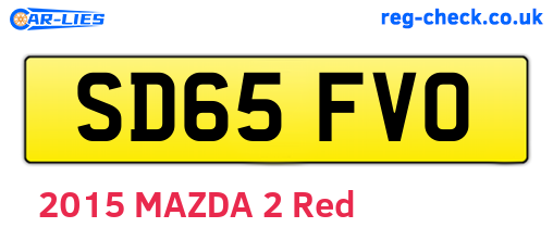 SD65FVO are the vehicle registration plates.