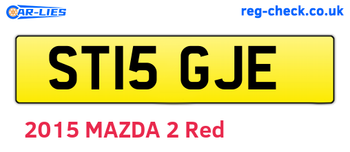 ST15GJE are the vehicle registration plates.