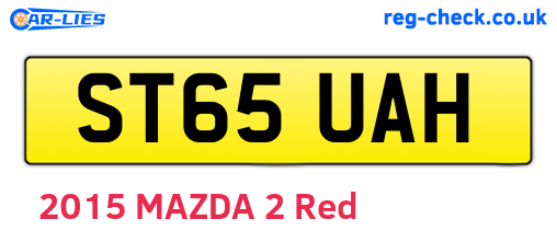 ST65UAH are the vehicle registration plates.