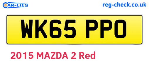 WK65PPO are the vehicle registration plates.