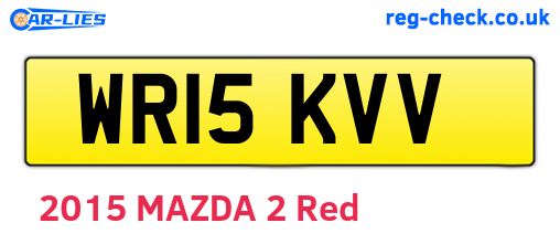 WR15KVV are the vehicle registration plates.