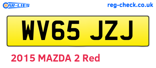 WV65JZJ are the vehicle registration plates.