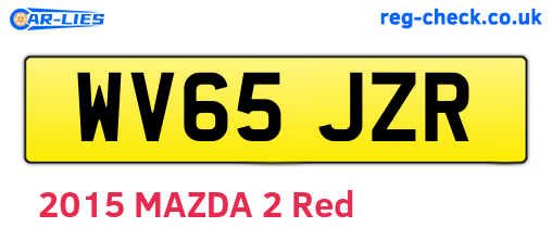 WV65JZR are the vehicle registration plates.