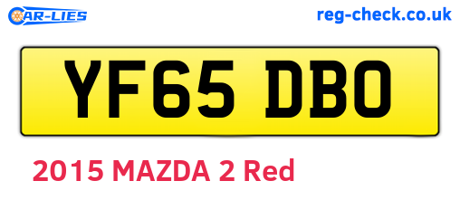 YF65DBO are the vehicle registration plates.