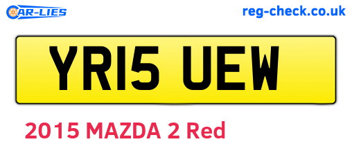 YR15UEW are the vehicle registration plates.
