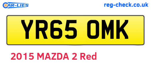 YR65OMK are the vehicle registration plates.