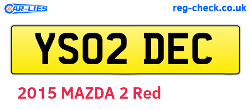 YS02DEC are the vehicle registration plates.
