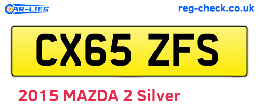 CX65ZFS are the vehicle registration plates.