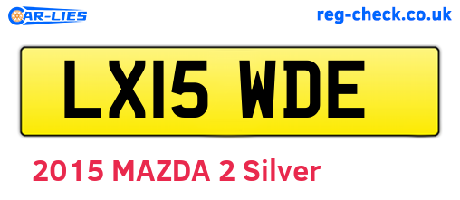 LX15WDE are the vehicle registration plates.