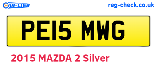 PE15MWG are the vehicle registration plates.