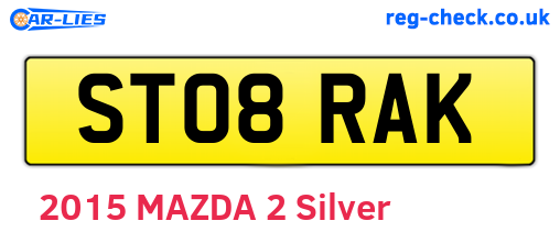 ST08RAK are the vehicle registration plates.