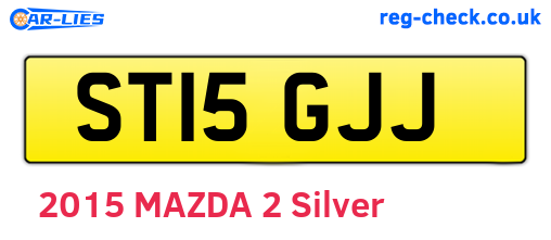 ST15GJJ are the vehicle registration plates.