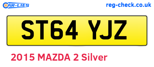 ST64YJZ are the vehicle registration plates.