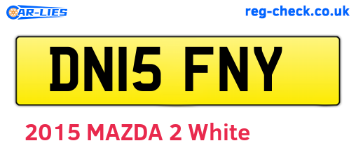 DN15FNY are the vehicle registration plates.