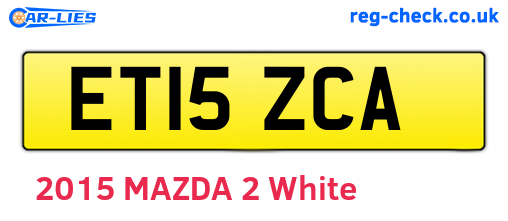ET15ZCA are the vehicle registration plates.
