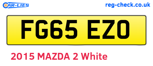 FG65EZO are the vehicle registration plates.
